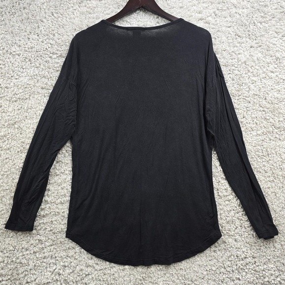 Alberto Makali Top Womens Medium Black Long Sleeve Metallic Studs Punk Gothic - Picture 7 of 12